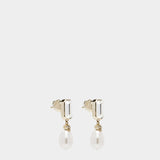 ALEXANDER MCQUEEN 水晶珍珠耳環