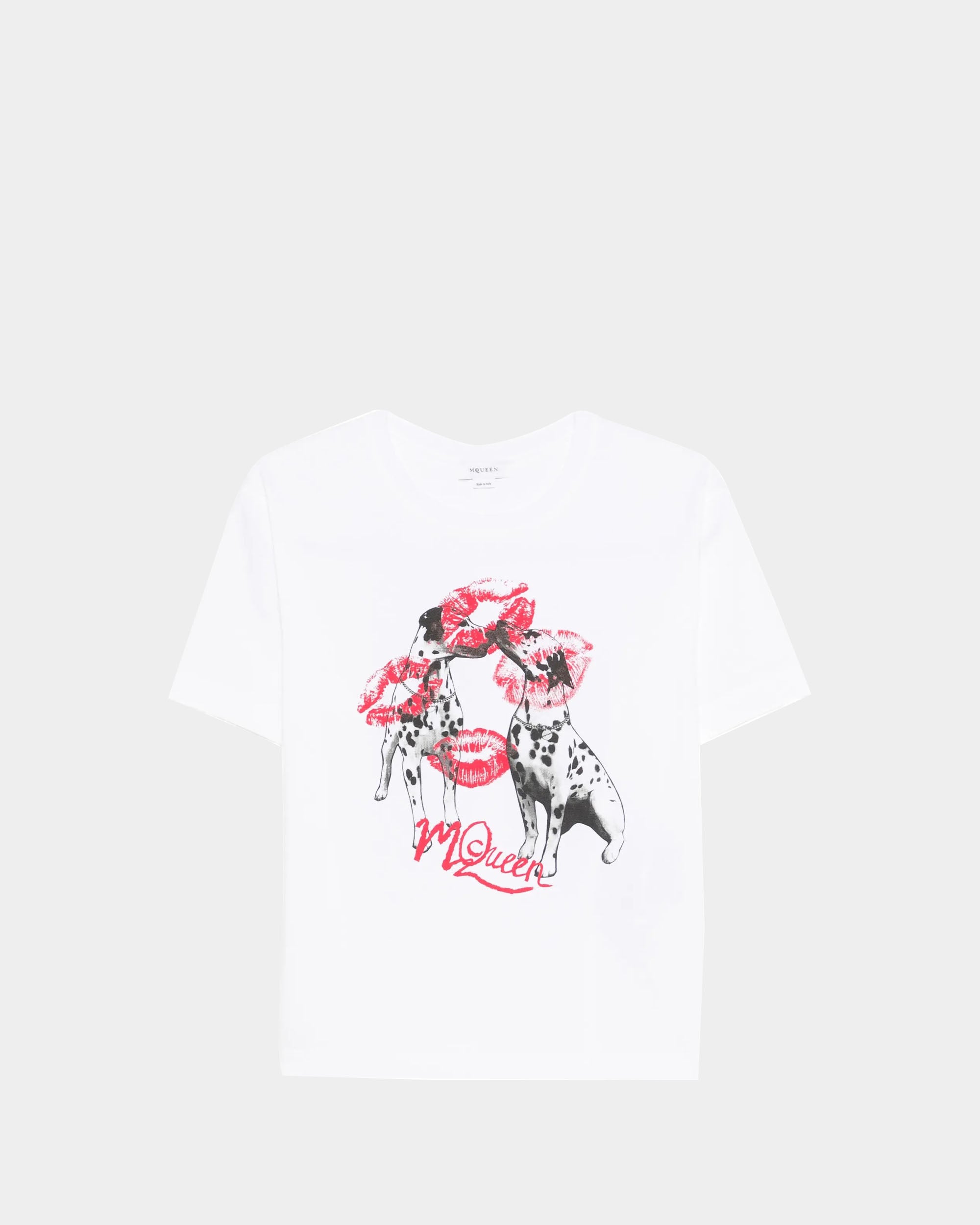 ALEXANDER MCQUEEN 唇印大麥町短袖T-Shirt