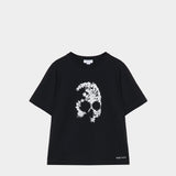 ALEXANDER MCQUEEN 蕾絲骷髏短袖T-Shirt