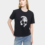 ALEXANDER MCQUEEN 蕾絲骷髏短袖T-Shirt