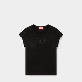 DIESEL D-Logo 短袖上衣 (黑)