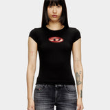 DIESEL D-Logo圓領T-Shirt (黑紅)