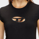 DIESEL D Logo 短袖迷你連身裙