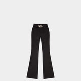DIESEL D Logo高腰喇叭褲