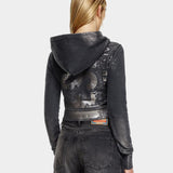 DIESEL 金屬感連帽衛衣