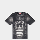 DIESEL 金屬感短袖T‑Shirt