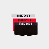 DIESEL 男士平口內褲3件組 (黑/白/紅)