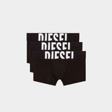 DIESEL 男士平口內褲3件組 (黑)