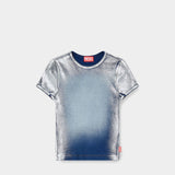 DIESEL 漸層金屬短版T-Shirt