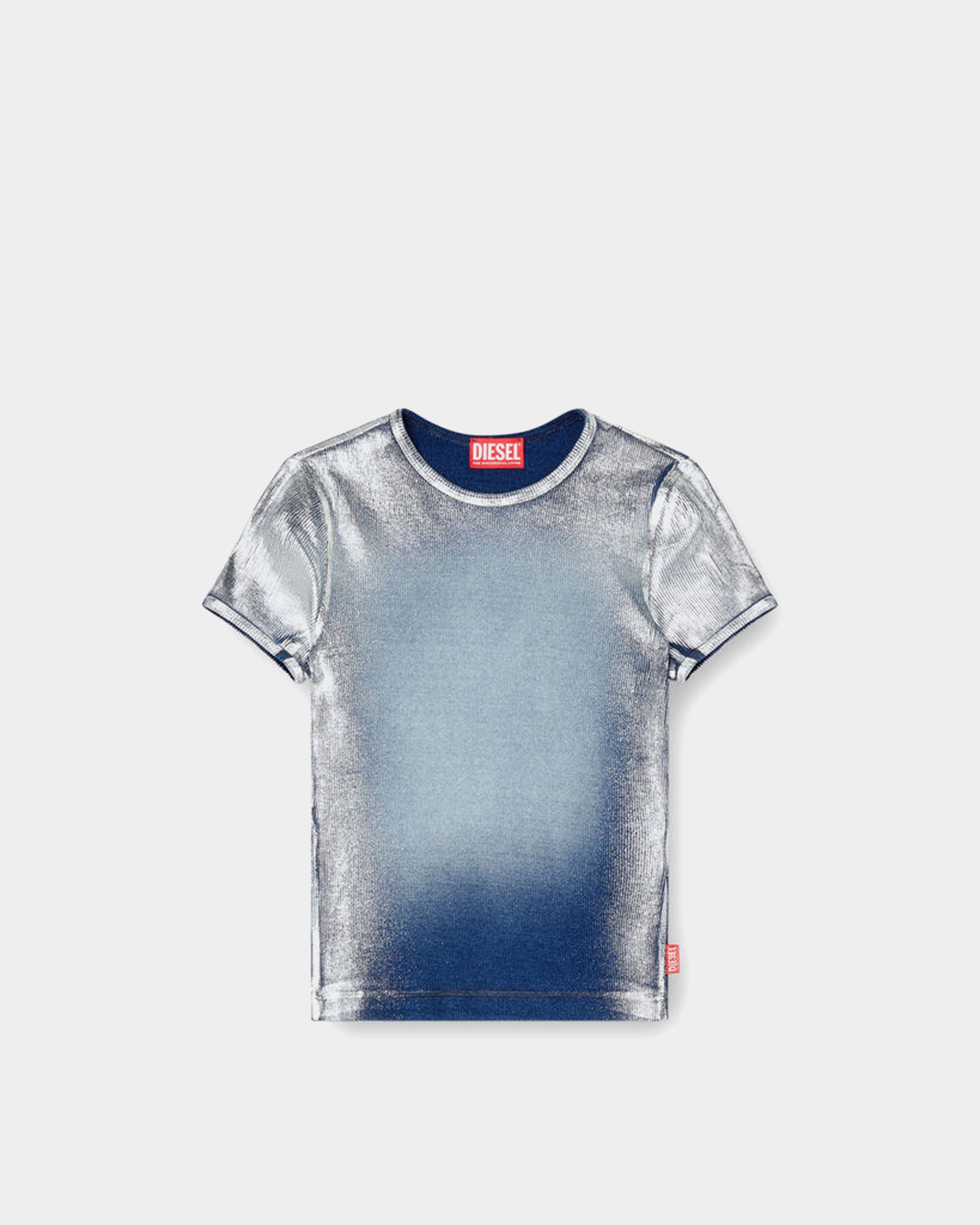 DIESEL 漸層金屬短版T-Shirt