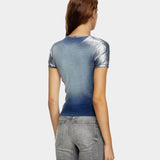 DIESEL 漸層金屬短版T-Shirt