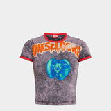 DIESEL 短版LOGO印花圓領T-Shirt
