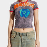 DIESEL 短版LOGO印花圓領T-Shirt
