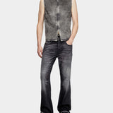 DIESEL 男款細條紋丹寧剪裁背心