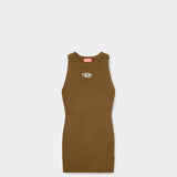 DIESEL D Logo無袖圓領洋裝