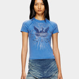 DIESEL 鳳凰亮片短袖T-Shirt