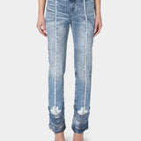 DIESEL 解構縫線微喇叭丹寧褲