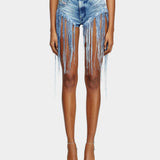 DIESEL 流蘇丹寧短褲