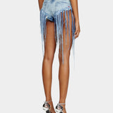 DIESEL 流蘇丹寧短褲