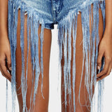 DIESEL 流蘇丹寧短褲