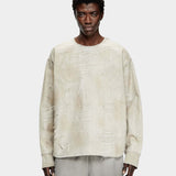 DIESEL 做舊圓領長袖上衣