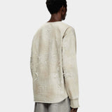 DIESEL 做舊圓領長袖上衣