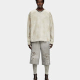 DIESEL 做舊圓領長袖上衣