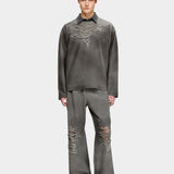 DIESEL 破壞圓領長袖上衣