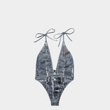 DIESEL 仿牛仔連身泳衣