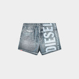 DIESEL 仿牛仔Logo泳褲