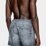 DIESEL 仿牛仔Logo泳褲