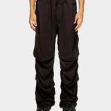 DIESEL 抓皺寬版長褲