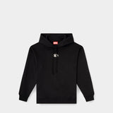 DIESEL 金屬D Logo連帽上衣