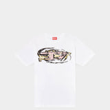 DIESEL 印花圓領短袖T-Shirt
