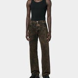 BALMAIN HW 大理石紋直筒牛仔褲