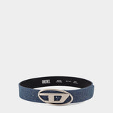 DIESEL D Logo牛仔腰帶