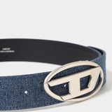 DIESEL D Logo牛仔腰帶
