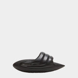 BALMAIN B-IT-絎縫皮革拖鞋