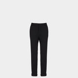 BALMAIN 縐紗直筒褲