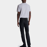 BALMAIN 黑色水洗騎士剪裁丹寧長褲