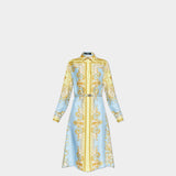 VERSACE 圖紋絲洋裝(附腰帶)