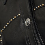 VERSACE 鉚釘造型皮背心