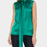 VERSACE 綁帶緞面絲背心