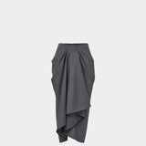 GIVENCHY 抓褶羊毛長裙