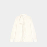 GIVENCHY 造型領絲襯衫