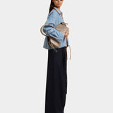 MARNI 皮革滾邊麂皮襯衫