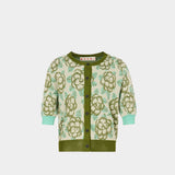 MARNI Banjo 花卉短袖針織衫