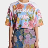 BALMAIN 玫瑰棒球 T-Shirt