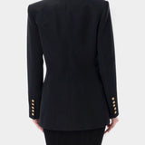 BALMAIN 6釦披肩領雙排扣西外