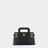BALMAIN B‑Buzz 小型牛皮手提包